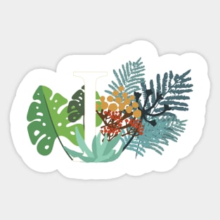 Plant Letter I Sticker